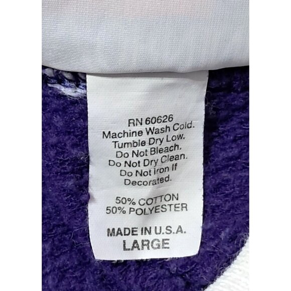Vintage Cat Reflection Sweatshirt by Morning Sun Womens Size L Large Purple 80s - Picture 9 of 9